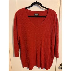 Avenue red pull over v-neck sweater, 18/20